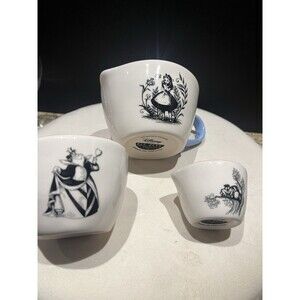 Rae Dunn Disney Alice in Wonderland Nesting Measuring Three Cup Set: 1/4, 1/2, 1